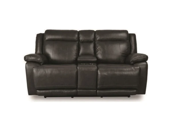 Evo Loveseat w/Power and Console Loveseats Bassett Furniture