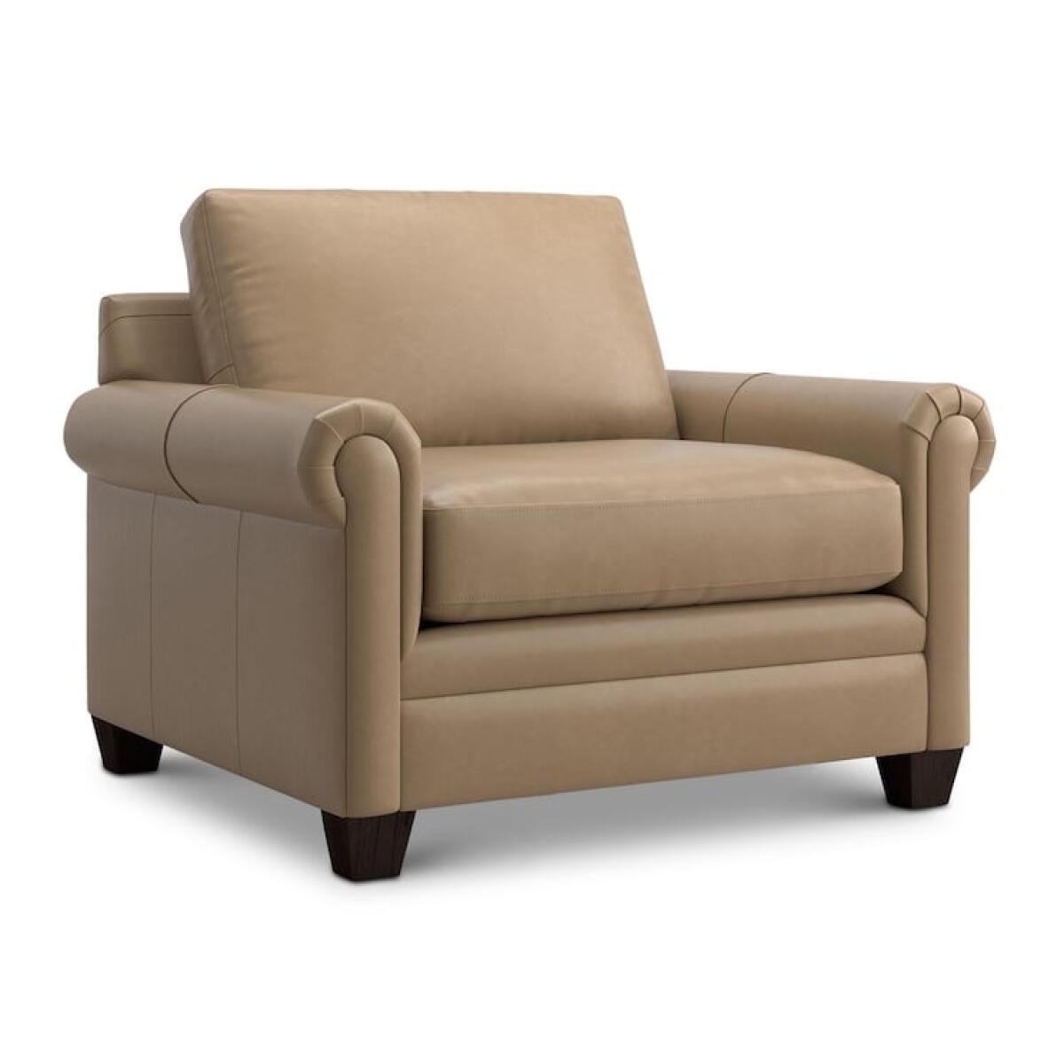 Carolina Leather Panel Arm Chair and a Half Carolina Leather Panel Arm Chair and a Half - Image 1