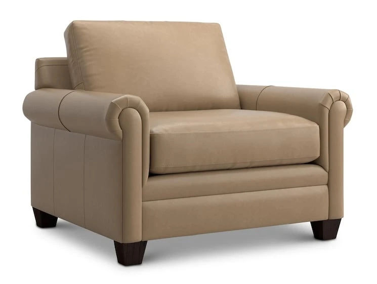 Carolina Leather Panel Arm Chair and a Half Carolina Leather Panel Arm Chair and a Half - Image 1