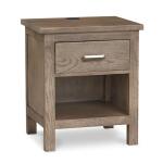 Benchmade Abingdon Oak Bedside Table w/Charger Nightstands Bassett Furniture 11