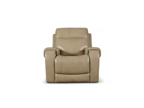 Avery Leather Power Recliner Champagne Recliners Bassett Furniture
