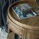 Woodridge Round End Table in Sierra Brown - Image 2