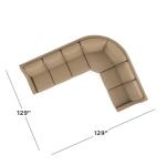 Benchmade Motion 5 Piece Reclining Leather L-Shaped Sectional Sectionals Bassett Furniture 5