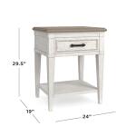 Bella Wood Top Bedside Table Nightstands Bassett Furniture 9