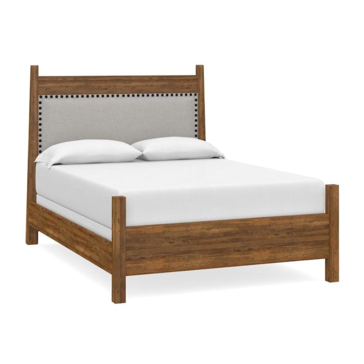 Benchmade Heritage Maple Upholstered Panel Bed Benchmade Heritage Maple Upholstered Panel Bed - Image 1
