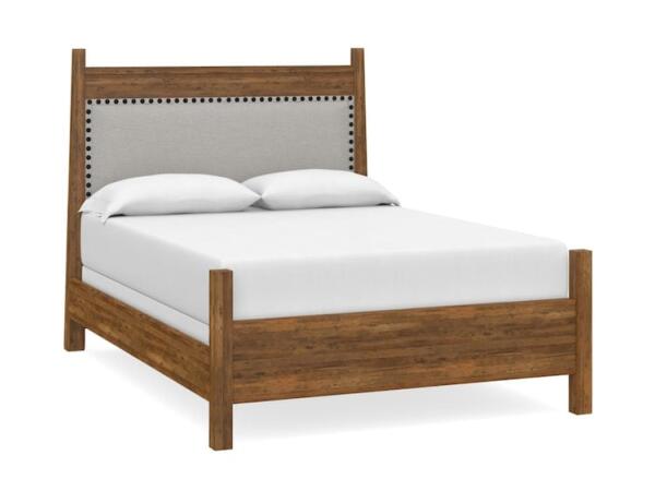 Benchmade Heritage Maple Upholstered Panel Bed Beds Bassett Furniture