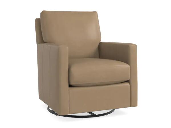 Trent Leather Swivel Glider Chairs Bassett Furniture