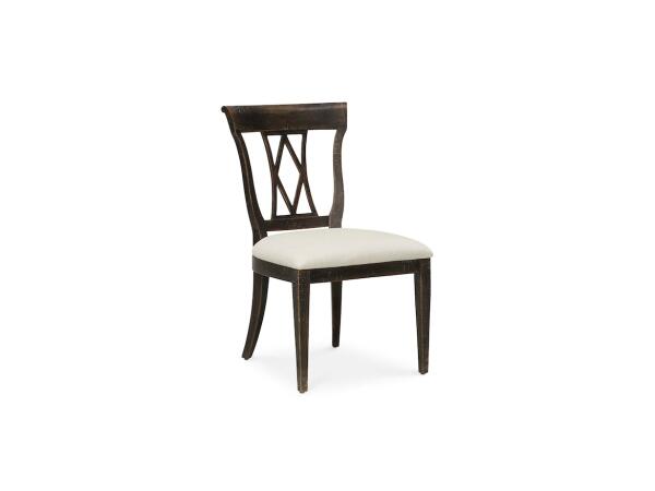 Woodridge Wood Back Side Chair Cavern Black Dining Sets Bassett Furniture
