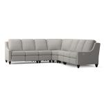 Benchmade Motion 5 Piece Reclining Leather L-Shaped Sectional Sectionals Bassett Furniture 6