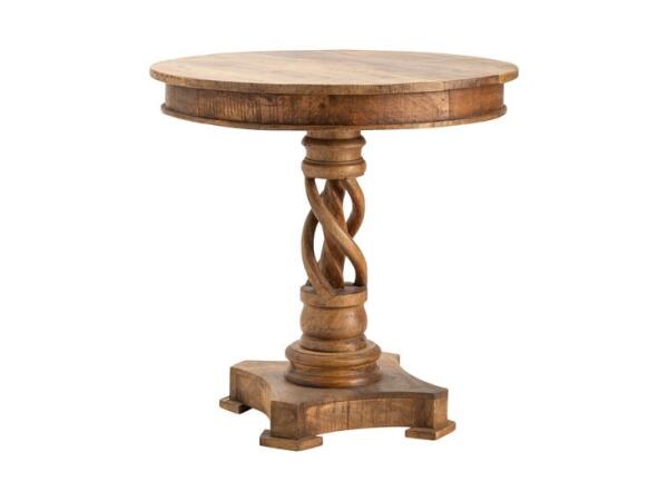 Bengal Manor Mango Wood Twist Accent Table Accent Furniture Crestview 3