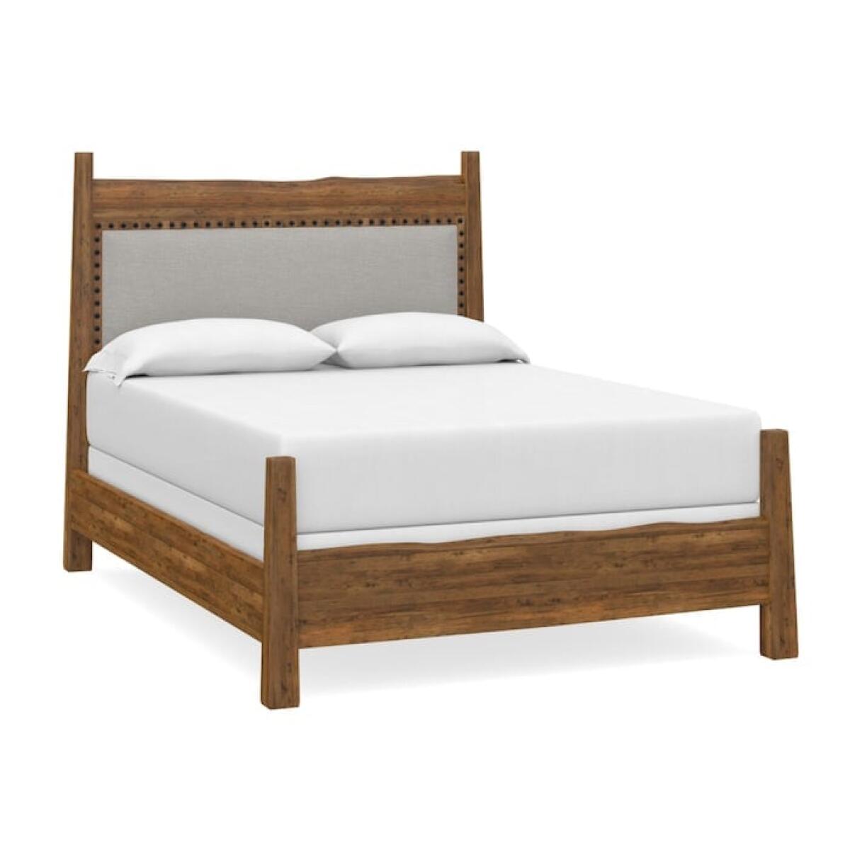 Benchmade Heritage Maple Live Edge Upholstered Bed Benchmade Heritage Maple Live Edge Upholstered Bed - Image 1