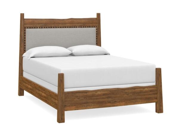 Benchmade Heritage Maple Live Edge Upholstered Bed Beds Bassett Furniture