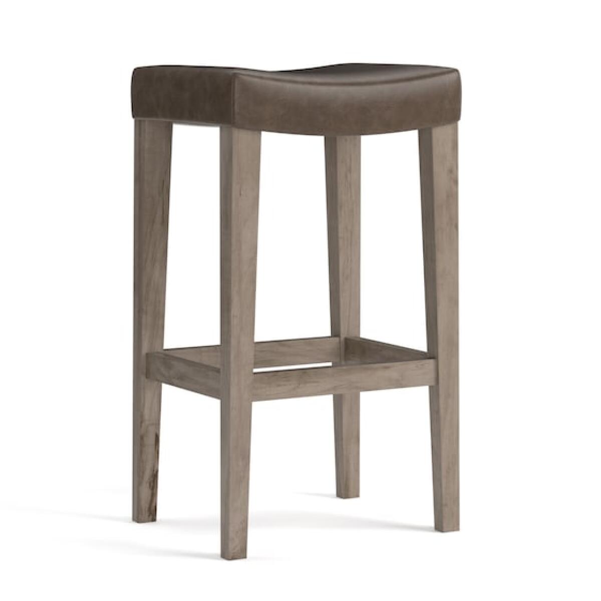 Vail Maple Leather Bar Saddle Stool Barstools Bassett Furniture 2 Vail Maple Leather Bar Saddle Stool Barstools Bassett Furniture 2
