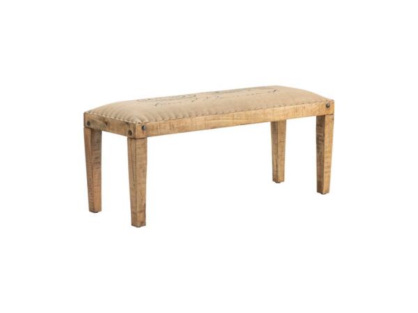 Bengal Manor Mango Wood Burlap Bench Accent Furniture Crestview