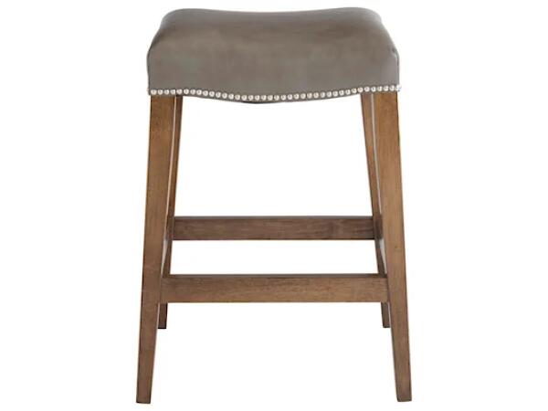 Counter Height Saddle Stool with Upholstered Seat Barstools Bassett Furniture