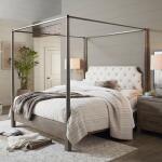 Benchmade Midtown Maple Upholstered Poster Bed w/Canopy Beds Bassett Furniture 7