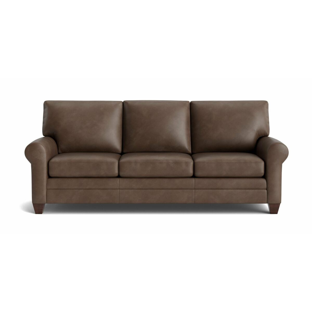 Carolina Sock Arm Leather Sofa Sofas Bassett Furniture 2 Carolina Sock Arm Leather Sofa Sofas Bassett Furniture 2