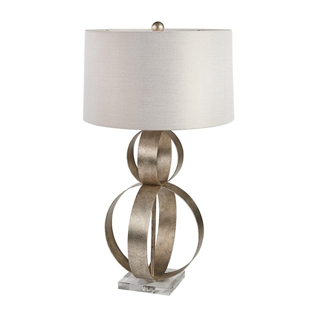 Table Lamp Silver Leaf Table Lamp Silver Leaf - Image 1