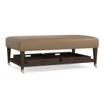 Kara Leather Ottoman with Trays