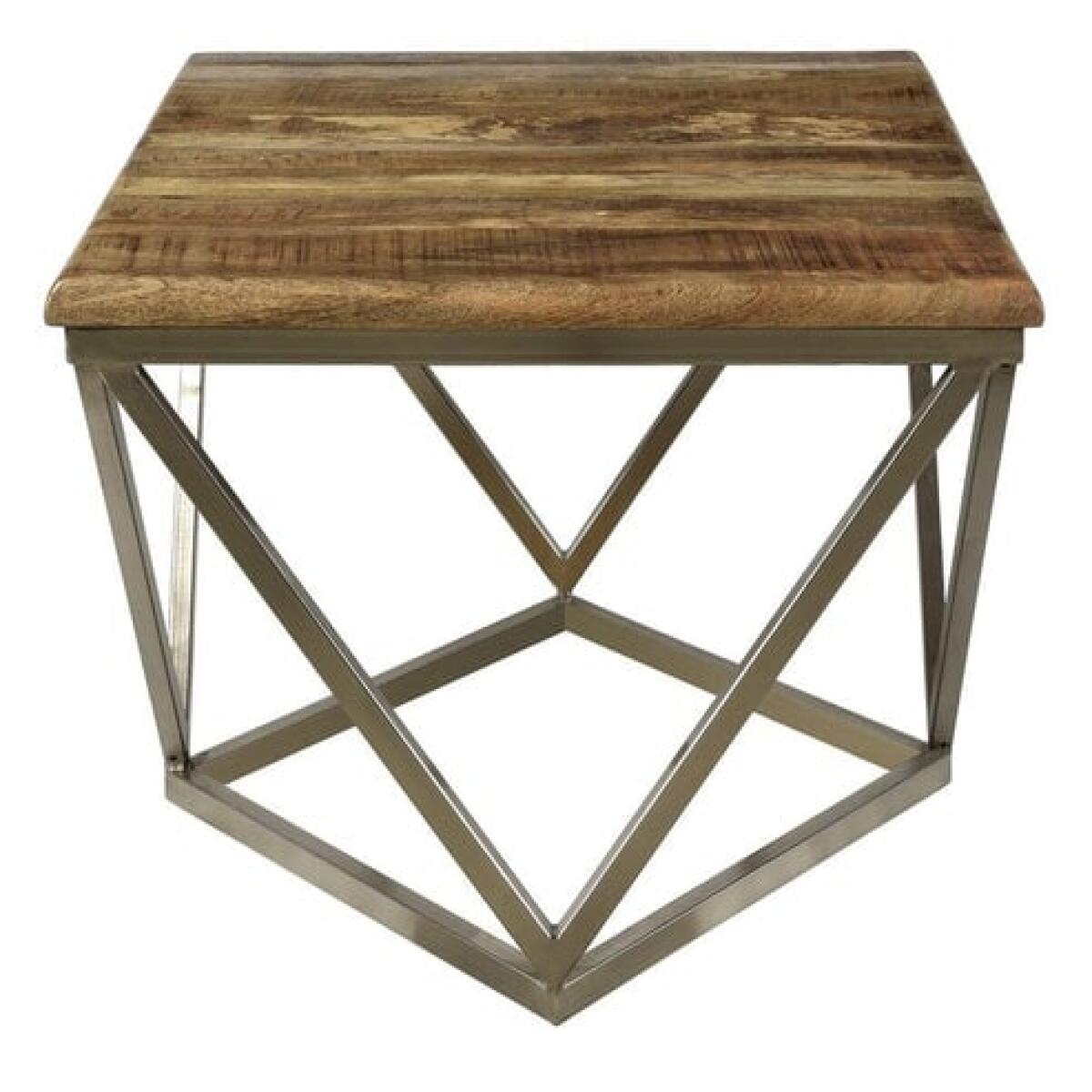 Bengal Manor Mango Wood and Iron Square End Table End tables Crestview 2 Bengal Manor Mango Wood and Iron Square End Table End tables Crestview 2