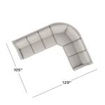 Benchmade Motion 4 Piece Reclining Fabric L-Shaped Sectional - Image 2