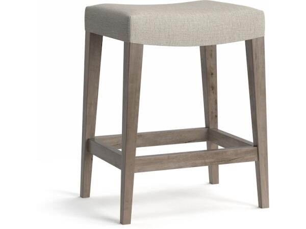 Vail Maple Fabric Saddle Stool Barstools Bassett Furniture