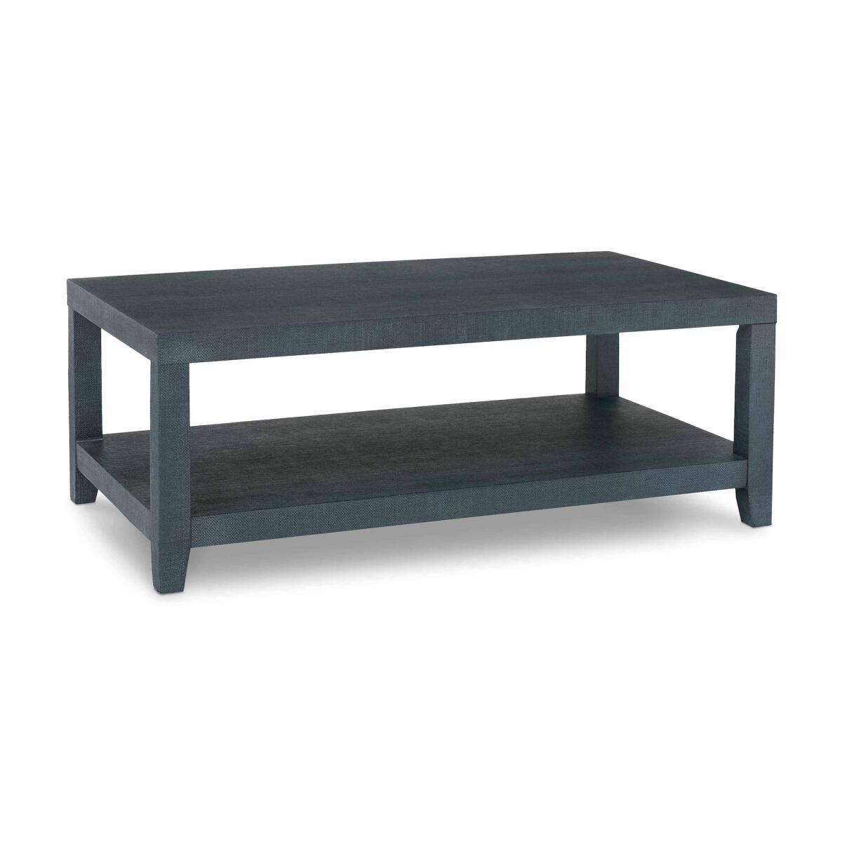 Ventura Raffia Rectangle Cocktail Table Pacific Blue Ventura Raffia Rectangle Cocktail Table Pacific Blue - Image 1