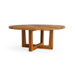 Liam Round Cocktail Table Washed Linen Oak Finish