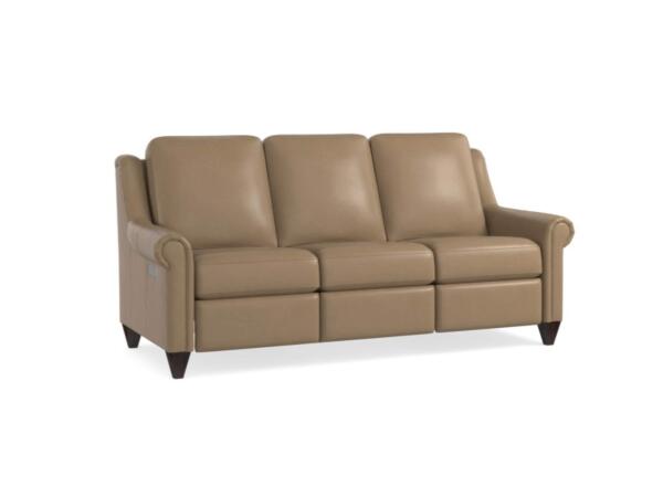 Benchmade Motion Reclining Leather Panel Arm Sofa Sofas Bassett Furniture