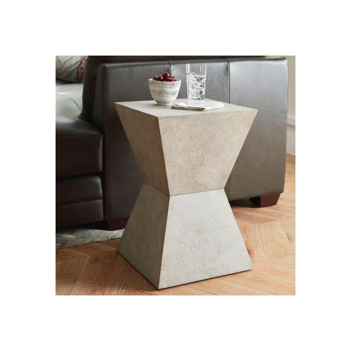 Boulder Modern Industrial Spot Table Chairside Tables Bassett Furniture 2 Boulder Modern Industrial Spot Table Chairside Tables Bassett Furniture 2