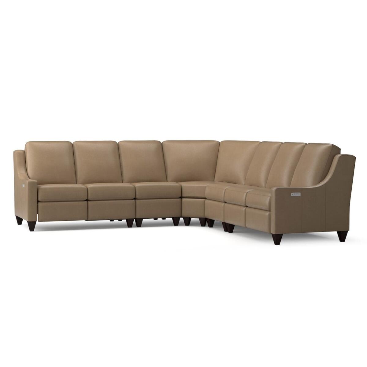 Benchmade Motion 5 Piece Reclining Leather L-Shaped Sectional Sectionals Bassett Furniture 2 Benchmade Motion 5 Piece Reclining Leather L-Shaped Sectional Sectionals Bassett Furniture 2