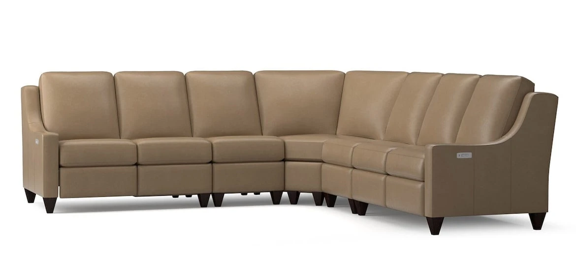 Benchmade Motion 5 Piece Reclining Leather L-Shaped Sectional Benchmade Motion 5 Piece Reclining Leather L-Shaped Sectional - Image 1