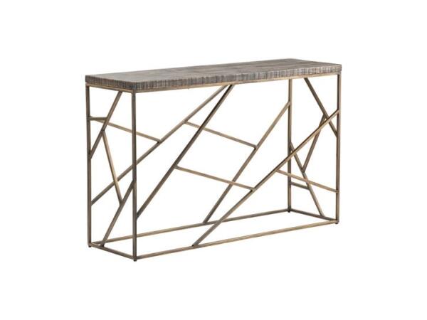 Bengal Manor Crazy Cut Iron Console Table Accent Furniture Crestview