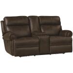 Claremont Power Leather Zero Gravity Reclining Console Loveseats Bassett Furniture 6