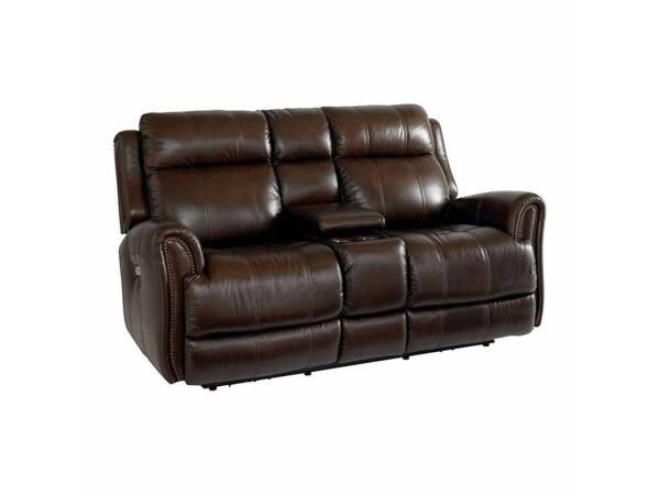 Marquee Club Level Loveseat w/Power and Console Loveseats Bassett Furniture