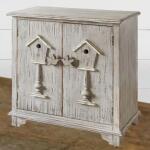Birdhouse 2 Door Distressed Grey Cabinet