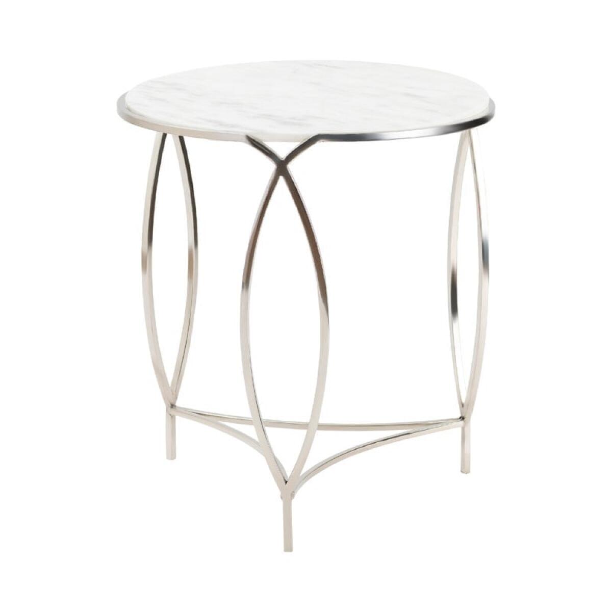 St. Claire Round Marble End Table Accent Furniture Crestview 2 St. Claire Round Marble End Table Accent Furniture Crestview 2
