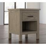 Benchmade Abingdon Oak Bedside Table w/Charger Nightstands Bassett Furniture 12