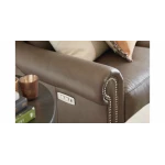 Benchmade Motion Reclining Leather Panel Arm Sofa - Image 5