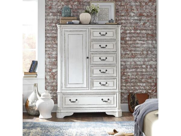 Magnolia Manor Master Chest Chests Antique White & Weathered Bark