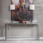 Hayley Console Table, Silver - Image 4