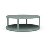 Cohan Round Coffee Table W/ Wood Shelf