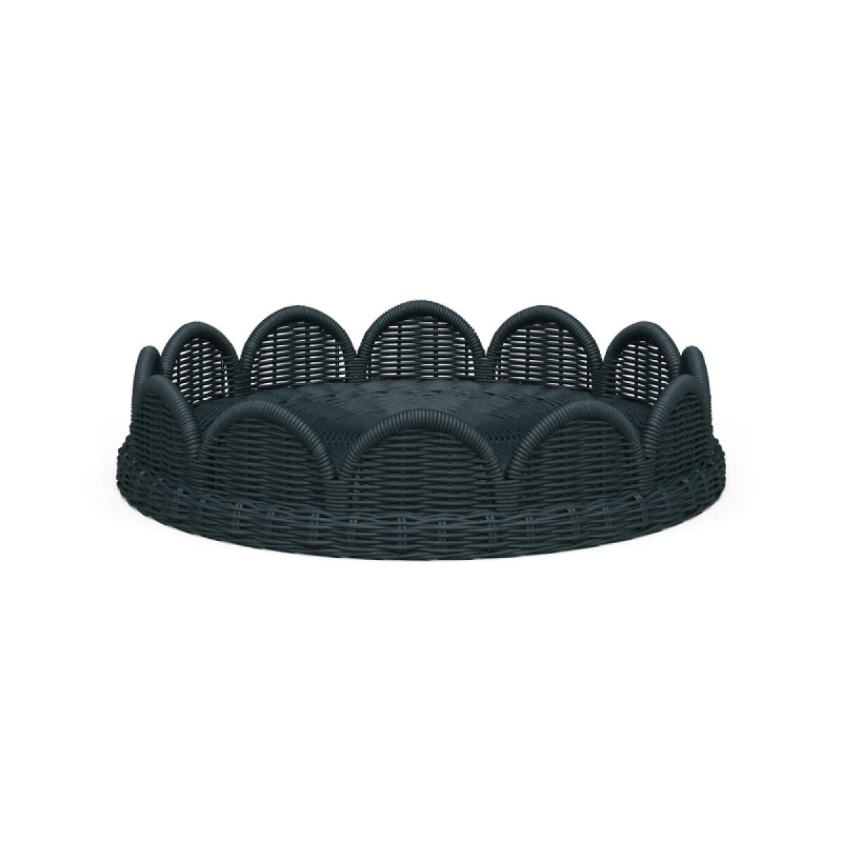 0088ff2e39eea45ab371a8c2f6b64466 Scalloped Round Rattan Tray - Image 1