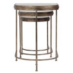 India Nesting Tables, Gold, S/3 End tables Brown 17