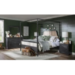 Complete Bobbin Post Canopy Bed 6/6 King - Image 6