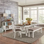 6 Piece Trestle Table Set