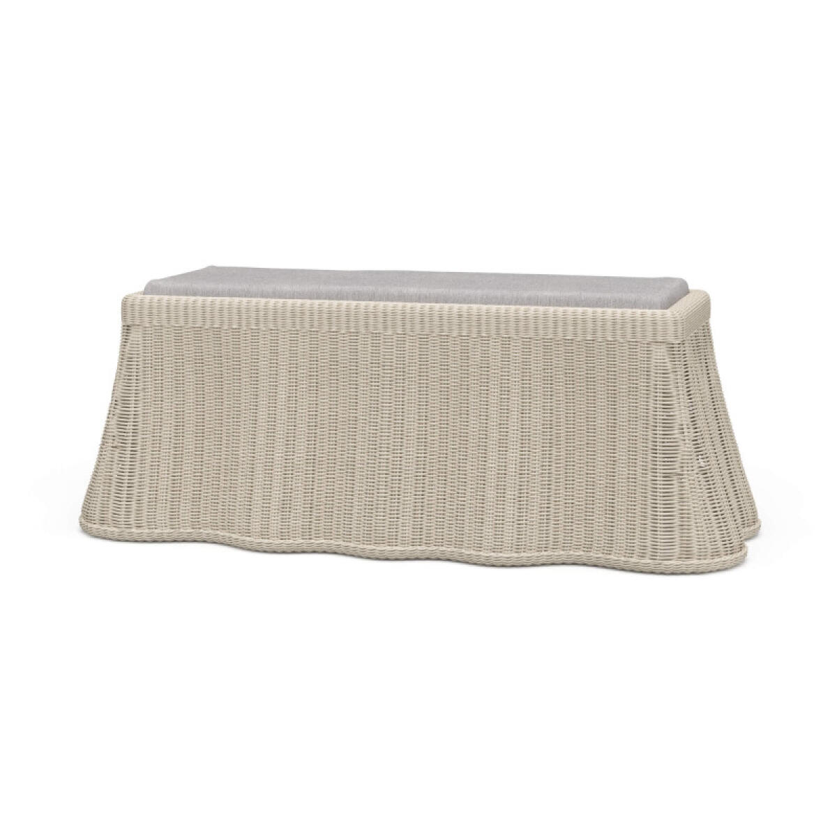010a186196fd24341b4b8935cccfadc2 Newport Rattan Rectangular Ottoman W/ Cushion - Image 1