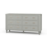 Lexington 6 Drawer Dresser W/ Rattan