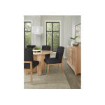 Crafted Cherry Dining by Ben & Erin Napier UPH SIDE CHAIR BLACK FABRIC Chairs & Benches Bleached 14