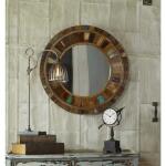 Jeremiah Round Mirror Mirrors Brown 10
